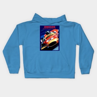 Monaco Vintage 1967 Grand Prix Auto Road Racing Advertising Print Kids Hoodie